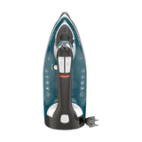 Black+Decker ICR19XS One Step Steam Cord Reel Iron, 1200 W, Blue, Stainless Steel