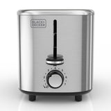 Black+Decker TR0011SSA Toaster, 750 W, 2-Slice, 7, Stainless Steel, Silver
