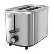 Black+Decker TR0011SSA Toaster, 750 W, 2-Slice, 7, Stainless Steel, Silver