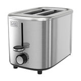Black+Decker TR0011SSA Toaster, 750 W, 2-Slice, 7, Stainless Steel, Silver