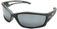 Edge TSK21-G15-7 Polarized Safety Glasses, Silver Lens, Matte Black Frame, Unisex, Polycarbonate Lens, Full Frame
