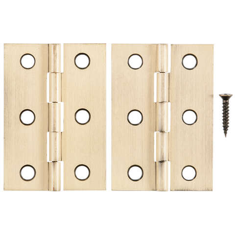 Ace 2-1/2 in. L Antique Brass Broad Hinge 2 pk