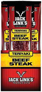 Jack Link's 02030 Snack, Stick, Teriyaki, 1 oz, Bag, Pack of 12