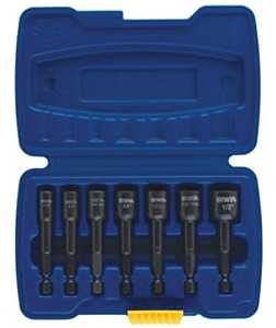 Irwin POWER-GRIP 394100 Bolt Extractor Set, 7-Piece, HCS, Black Oxide, Specifications: Reverse Spiral Flute