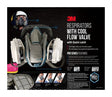 3M Cool Flow Pro 65023QLHA1C-PS Multi-Purpose Respirator, Combination Cartridge, Gray