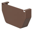 Amerimax T1511 Gutter End Cap, 5 in L, Vinyl, Brown