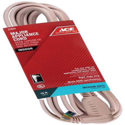 Ace 14/3 SPT-3 125 V 15 ft. L Appliance Cord