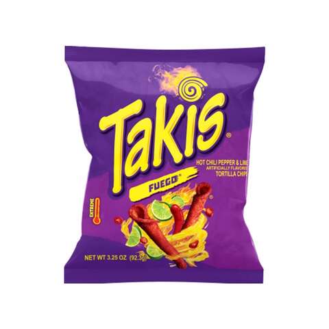 Takis Fuego Tortilla Chips 3.25 oz Bagged, Pack of 20