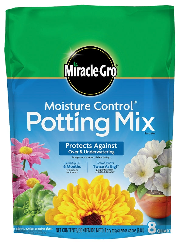 Miracle-Gro 75578300 Potting Soil, 8 qt Coverage Area, Pack of 6