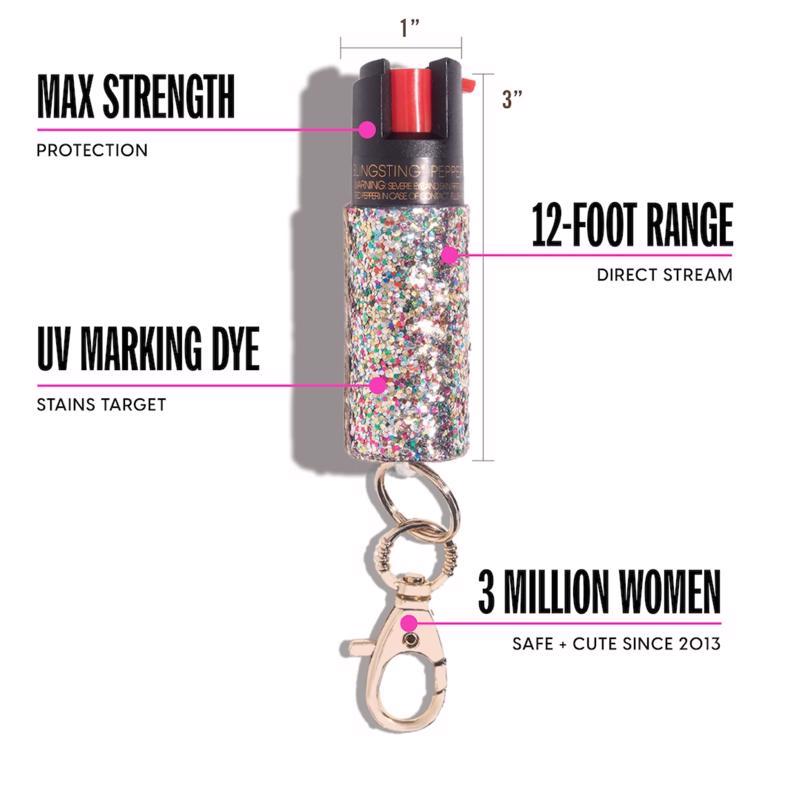 Blingsting Assorted Plastic Pepper Spray, Pack of 4