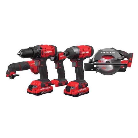 Craftsman V20 Cordless Brushed 5 Tool Combo Kit