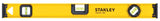 STANLEY 42-324 I-Beam Level, 24 in L, 3-Vial, 1-Hang Hole, Non-Magnetic, Aluminum, Black/Yellow