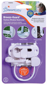 Dreambaby Breezz-Guard L928 Keyless Window Restrictor, Plastic, White