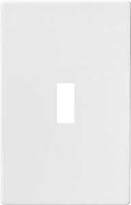 Eaton Wiring Devices PJS1W Wallplate, Mid-Size, 4-7/8 in L, 3.12 in W, 1-Gang, Polycarbonate, High-Gloss