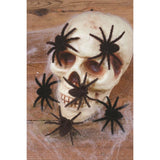 Fun World 5 in. Mini Hairy Spiders Halloween Decor, Pack of 12