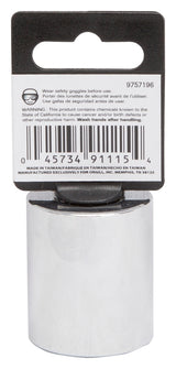 Vulcan MT6534143 Drive Socket, 27 mm Socket, 1/2 in Drive, 12-Point, Chrome Vanadium Steel, Chrome