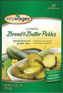 Mrs. Wages W620-J7425 Bread and Butter Pickle Mix, 5.3 oz Pouch, Pack of 12