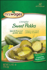 Mrs. Wages W624-J7425 Sweet Pickle Mix, 5.3 oz Pouch, Pack of 12