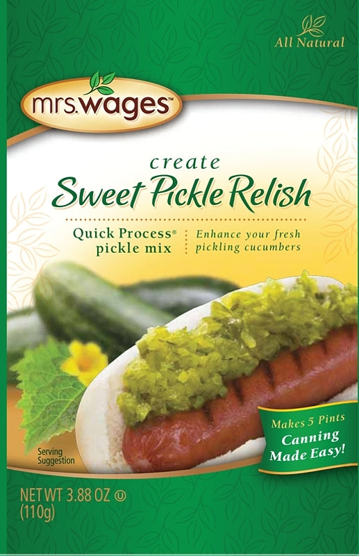 Mrs. Wages W660-J4425 Sweet Pickle Relish, 3.9 oz Pouch, Pack of 12