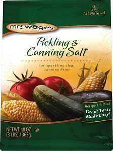 Mrs. Wages W510-B4425 Pickling and Canning Salt, 48 oz Pouch, Pack of 6