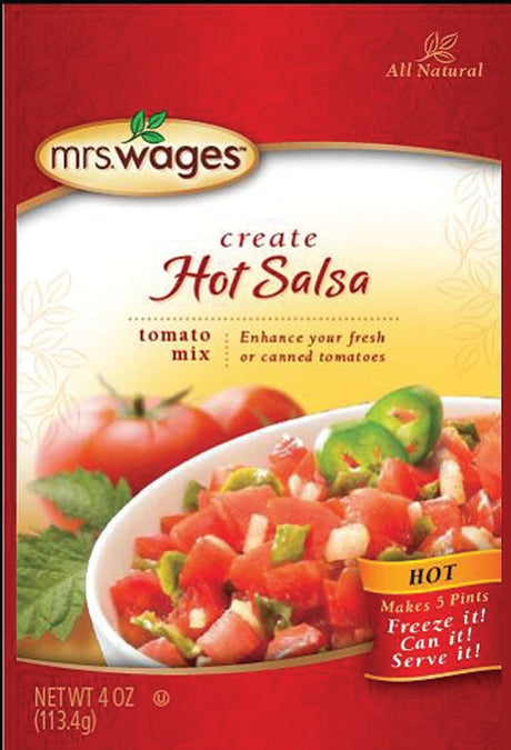 Mrs. Wages W753-J7425 Tomato Canning Mix, 4 oz Pouch, Pack of 12