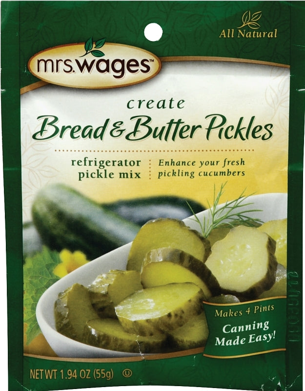 Mrs. Wages W625-DG425 Bread and Butter Pickle Mix, 1.94 oz Pouch, Pack of 12