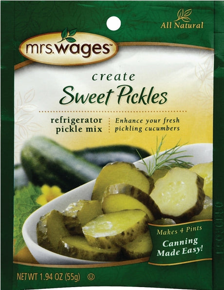 Mrs. Wages W628-DG425 Sweet Pickle Mix, 1.94 oz Pouch Pack of 12