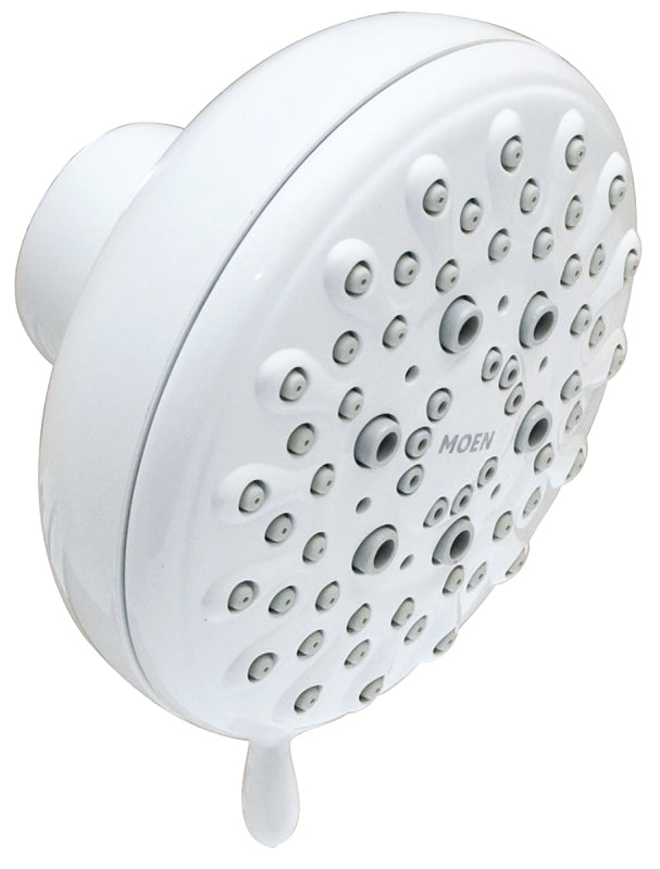 Moen Banbury Series 23045W Shower Head, 1.75 gpm, 1/2 in Connection, IPS, 5 in Dia