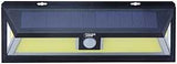 PowerZone 12452 Solar Powered Motion Sensor Wall Light, Lithium Battery, 1-Lamp, COB LED Lamp, ABS/PS Fixture, Black