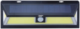 PowerZone 12455 Solar Powered Motion Sensor Wall Light, Lithium Battery, 1-Lamp, COB LED Lamp, ABS/PS Fixture, Black