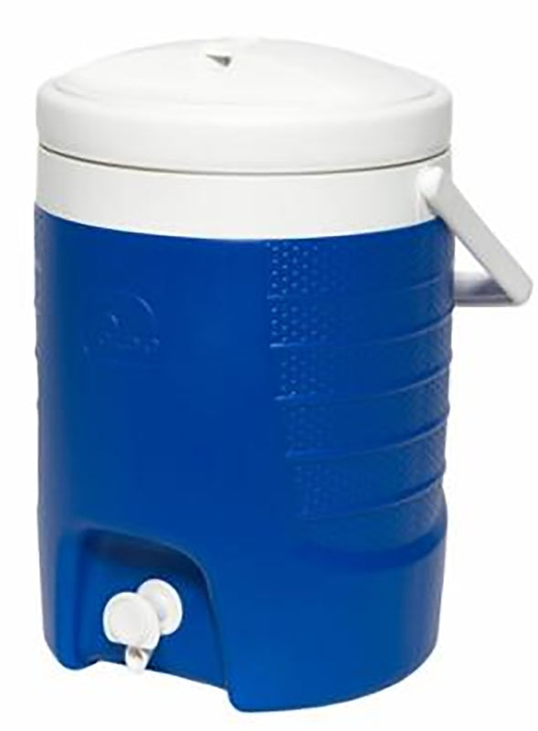 Igloo Sports Series 00041150 Water Jug, 2 gal Cooler, Pushbutton Spigot, Majestic Blue/White