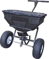 Vulcan YTL31515 Broadcast Spreader, 12 ft W Spread, 125 lb Capacity, Steel Frame, Poly Hopper, Black Hopper