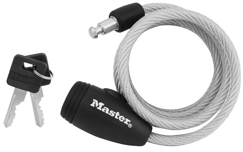 Master Lock 8109D Cable Lock, Keyed Key, Steel Shackle, Pack of 2