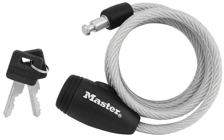 Master Lock 8109D Cable Lock, Keyed Key, Steel Shackle, Pack of 2
