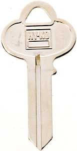 Hy-Ko 11010CO1 Key Blank, Brass, Nickel, For: Corbin Russwin Cabinet, House Locks and Padlocks, CO1 Key Number, Pack of 10