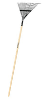 Landscapers Select 34588 Lawn/Leaf Rake, Steel Tine, 19 in L Tine, 18-Tine, Hardwood Handle, 48 in L Handle, Pack of 6