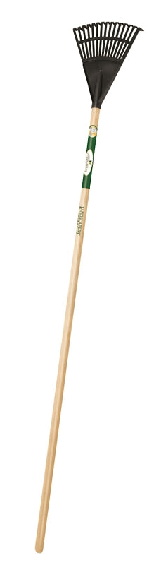 Landscapers Select 34589 Shrub Rake, 15-Tine, Poly Tine, Wood Handle, 48 in L Handle