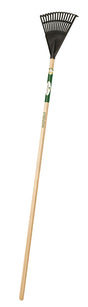 Landscapers Select 34589 Shrub Rake, 15-Tine, Poly Tine, Wood Handle, 48 in L Handle