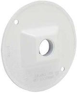 Hubbell 5193-1 Combination Cover, 4-1/8 in Dia, 1.094 in L, 4-1/8 in W, Round, Metal, Gray, Powder-Coated