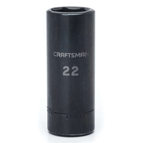 Craftsman 22 mm X 1/2 in. drive Metric 6 Point Deep Deep Impact Socket 1 pc