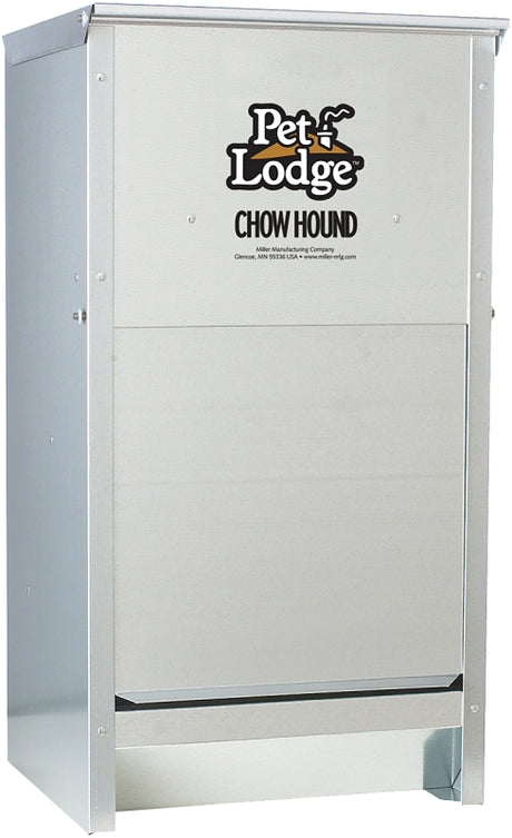 Pet Lodge CH25 Pet Feeder, 25 lb Volume, Galvanized Steel