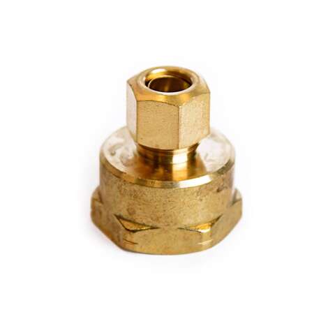 ATC 3/8 in. Compression X 3/4 in. D FPT Yellow Brass Coupling, Pack of 5