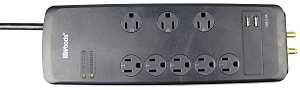 Woods 41629 Surge Protector Strip, 120 V, 15 A, 8 -Outlet, 3540 J Energy