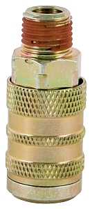 Bostitch IC-14M Hose Coupler, 1/4 x 1/4 in, MNPT, Steel, Plated