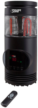PowerZone SFH-181T 2-Function Heater/Fan, 12.5 A, 120 V, 750/1500 W, 1500 W Heating, Black