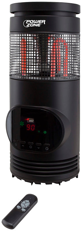 PowerZone SFH-181T 2-Function Heater/Fan, 12.5 A, 120 V, 750/1500 W, 1500 W Heating, Black