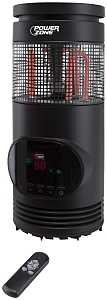 PowerZone SFH-181T 2-Function Heater/Fan, 12.5 A, 120 V, 750/1500 W, 1500 W Heating, Black