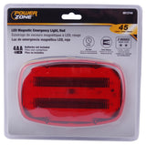 PowerZone 35706 LED Magnetic Emergency Light, Red Reflector, ABS Reflector, 6-1/4 in W Reflector, 4 in H Reflector