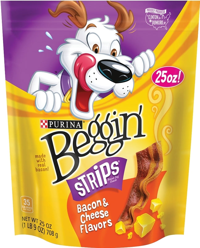 Purina 3810012508 Dog Treat, Bacon, Cheese, 25 oz Pack