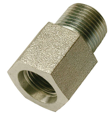 Apache Steel 3/8 in. D X 3/8 in. D Hydraulic Adapter 1 pk